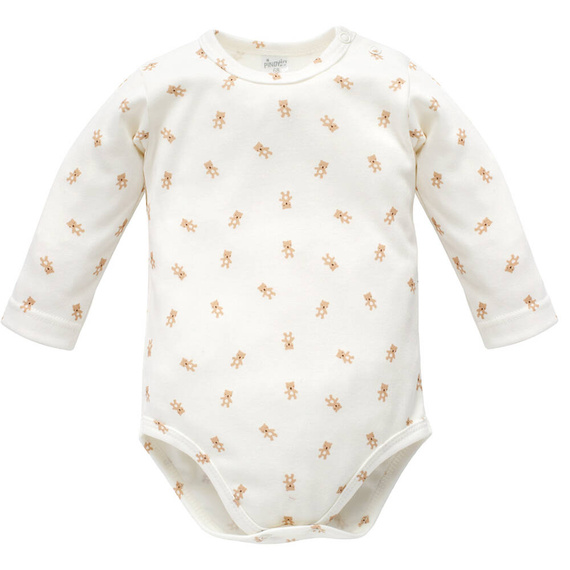 Body z długim rękawem Lovely Day Pinokio - ecru misie