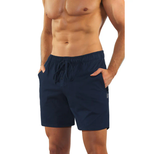 Bawełniana piżama męska, krótki rękaw i spodenki 2485/02 Sesto Senso - granatowy