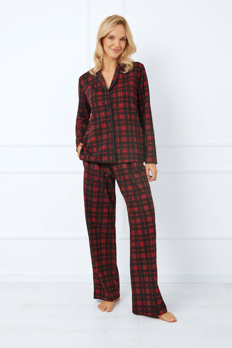 Piżama Damska długi rękaw, długie spodnie Nicola Italian Fashion - druk