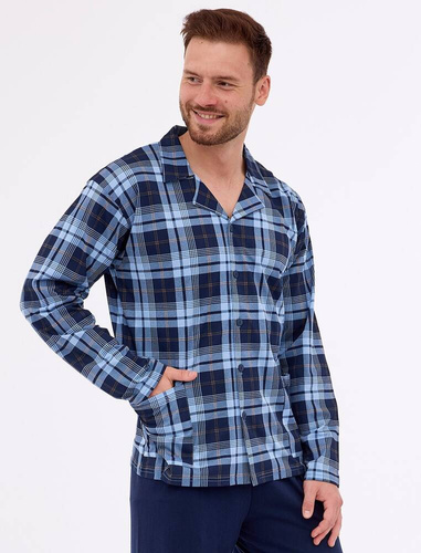 Piżama męska rozpinana 114/72 Cornette granatowy