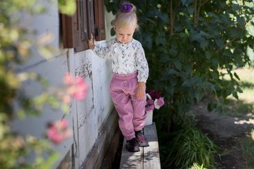 Bluzka z długim rękawem "My Garden" Pinokio - ecru druk