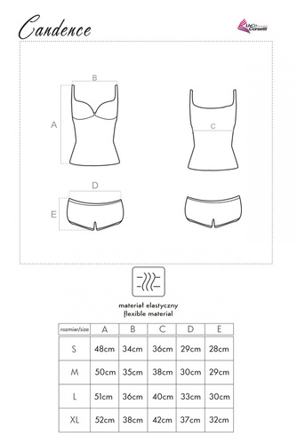 Piżama damska Candence LC 90039 LivCo Corsetti Fashion  