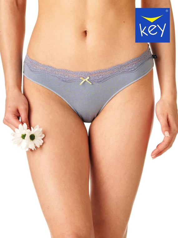 Figi damskie LPR 673 A'2 2-pak Key lemon szary