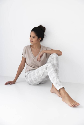 Piżama damska Lena Sensis - beżowy