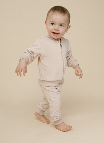 Bluza rozpinana, welurowa Lovely Day Pinokio - beżowy