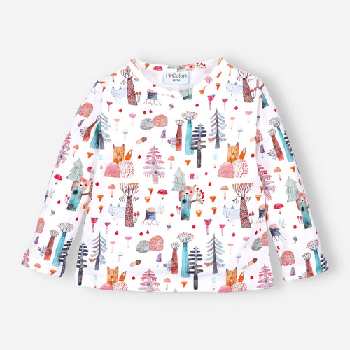 Bluzka chłopięca z długim rękawem I love Colors - las II