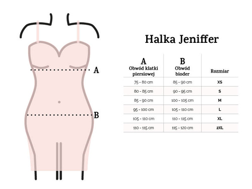 Jeniffer Halka nocna damska DKaren - ecri