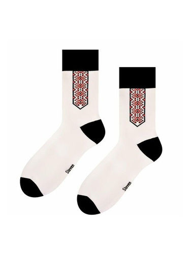 art.118 Folk Skarpety męskie Steven 004 ecru