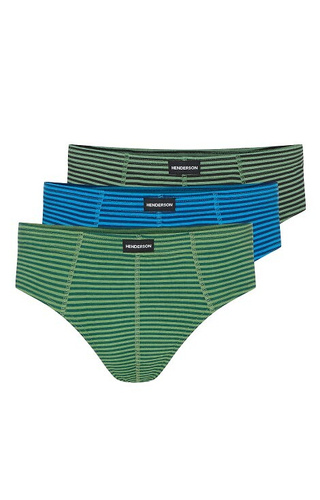 Bawełniane slipy męskie Henderson 1446 K689– wzorzyste, 3-pak