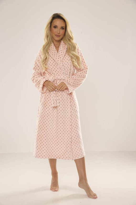 Długi Szlafrok damski 548 Melanie Forex - łosoś