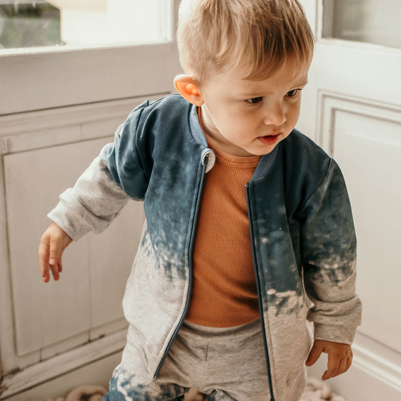 Body dziecięce prążkowane Jump Eevi - beżowy