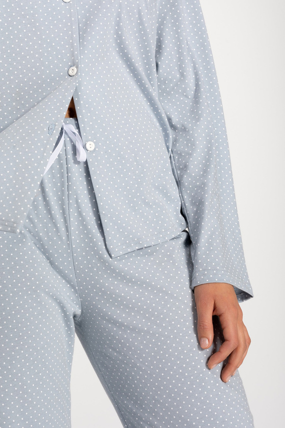 Piżama damska rozpinana Always Classy Momenti Per Me dusty blue