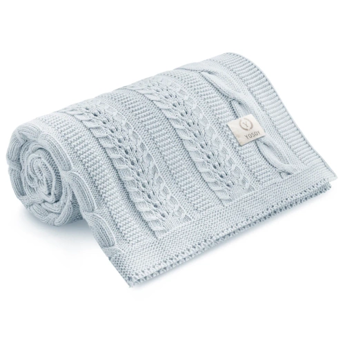 Dreamy YOSOY blue – bambusowo-bawełniany kocyk dla niemowląt