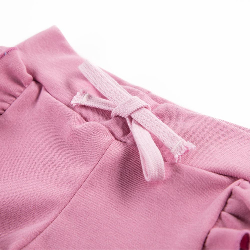 Szorty z wiązaniem dla dziewczynki Nature Ewa Klucze - róż