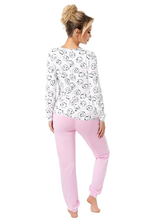 Donna Sheep Long – piżama damska bawełniana, długi rękaw, praktyczne opakowanie