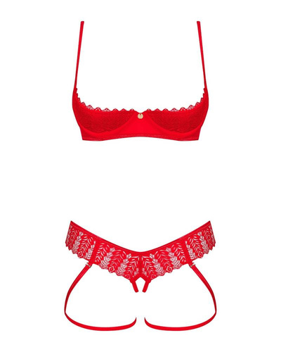 Komplet 2-częściowy Ingridia Set Obsessive - czerwony