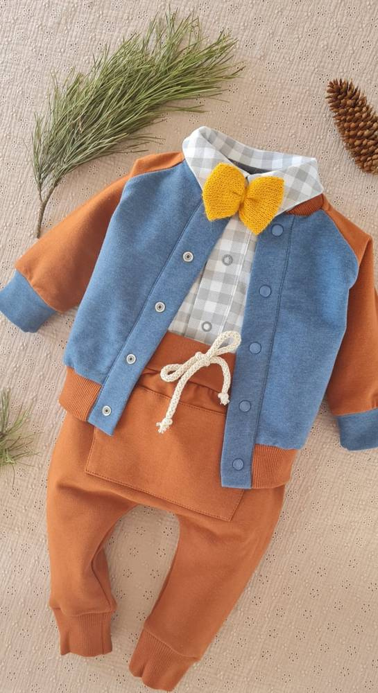 Bluza dresowa 2817 Jack Marija - brąz/turkus