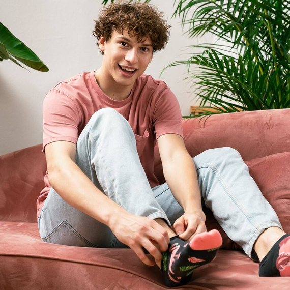 Skarpety męskie Asymetryczne 009 More - 010 grafitowy