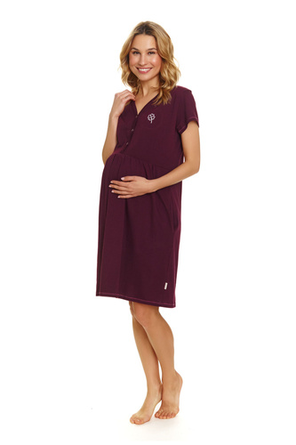 Koszula Nocna do karmienia 5336 Doctor Nap - burgundy