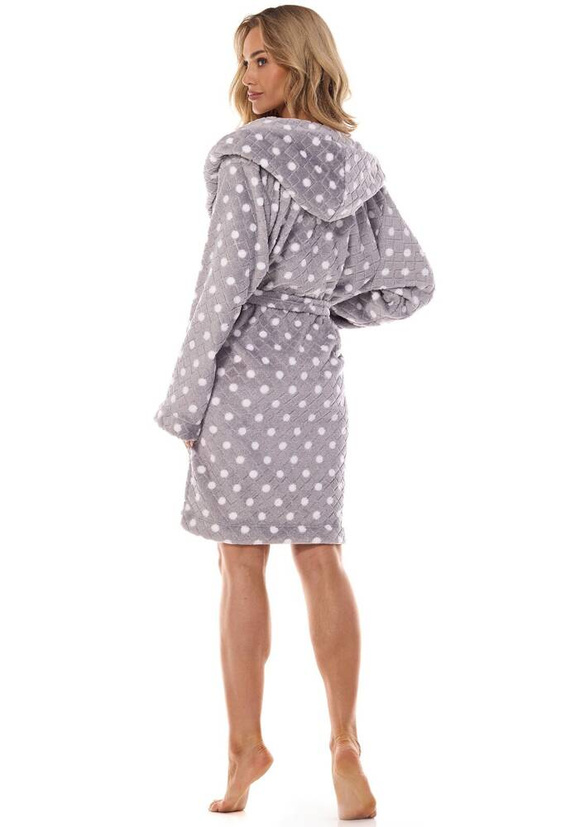 Szlafrok damski 240 Dots L&L grafitowy