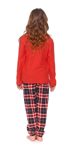 PDU.4493 "Black Red Moon Viscose" Piżama dziecięca Unisex Doctor Nap - red