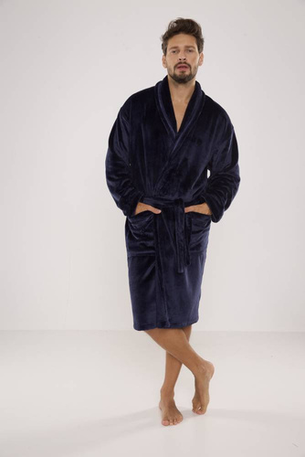 Szlafrok męski 716 Rafael De lafense - granat