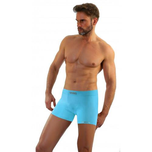 Bezszwowe bokserki męskie BM07 Solar Sesto Senso - niebieski