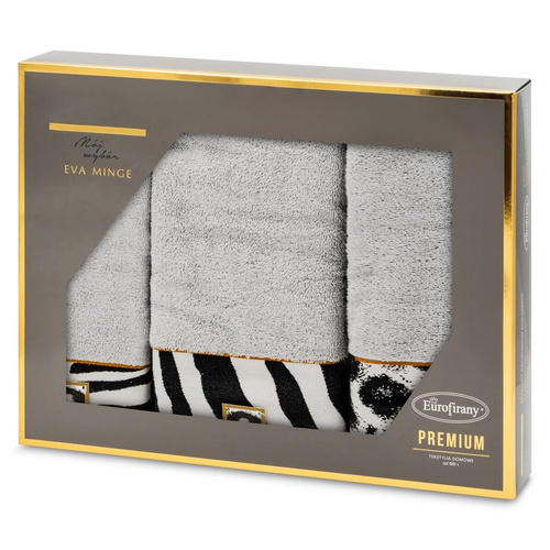 Komplet ręczników pantera Eva 22 Eurofirany - srebrny