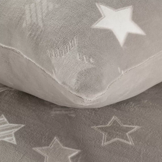 Pościel welurowa gwiazdki Flano 4 Eurofirany beżowy