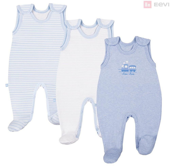 Śpioch bawełniany "TINY" Ewa Klucze- szary kokardki