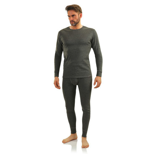 111 Podkoszulek bawełniany z długim rękawem Sesto Senso- ciemny melanż 