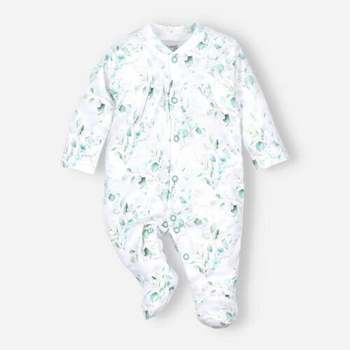 Pajacyk z bawełny organicznej Aromatyczne listki Nini druk