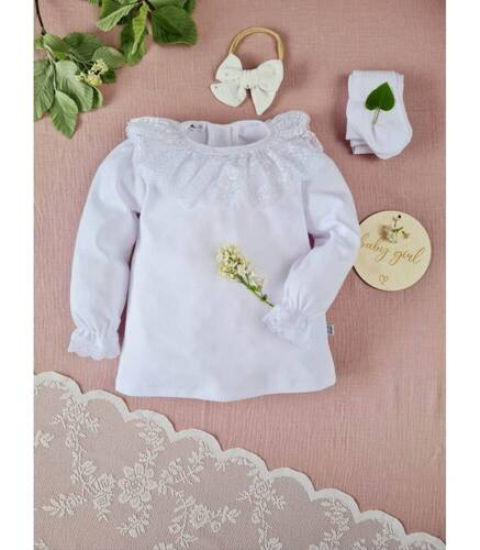 Bluzka z długim rękawem 181K/DR Princess Marija - biały