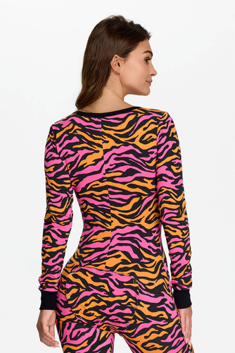 Kombinezon damski 28 Zebra Bonamera różowo-pomarańczowo