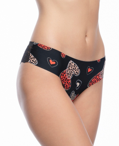 Figi damskie Wild Hearts Tanga  Julimex czarny