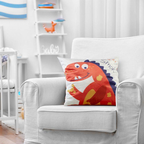 Poszewka dziecięca Kids 8B Design91 biały/pomarańczowy