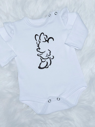 Body z długim rękawem Mini Bambarillo biały