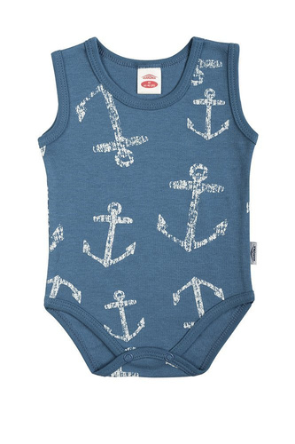 Body niemowlęce ramiączkach "BLUE SEA" Makoma niebieski 