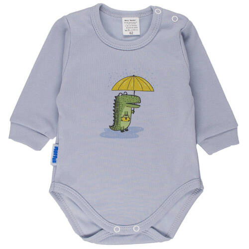 Body z długim rękawem Deszczowy krokodyl Martex szary