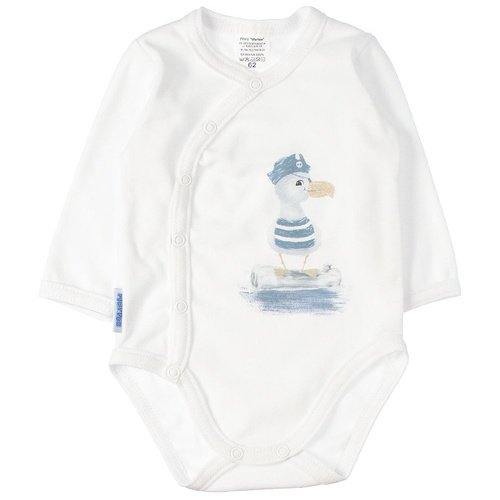 Komplet body z półśpiochem Marynarz Martex biały