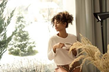 Komplet Piżama Damska Ronnie DKaren - Cappucino