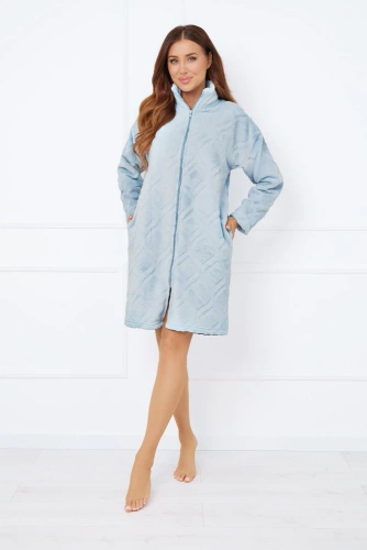 Szlafrok damski na zamek Arena Italian Fashion - niebieski