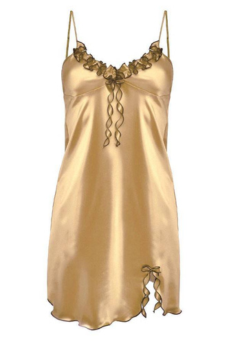 Gabi Halka satynowa koszulka damska DKaren - jasny brąz