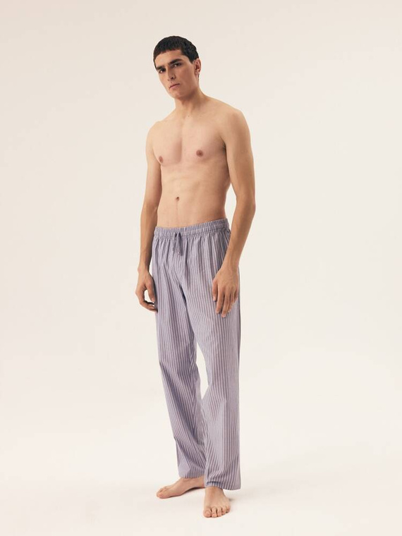 Spodnie piżamowe 42785 Omen Henderson granatowy szary