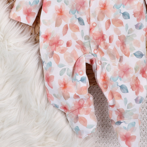 Pajacyk bawełniany Kolorowe kwiatki Nini druk