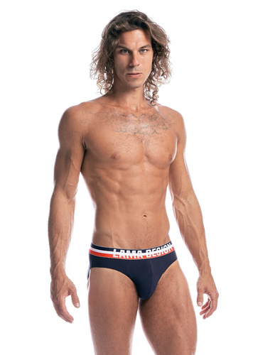 Slipy męskie M-1028 SD Lama -granatowy szary