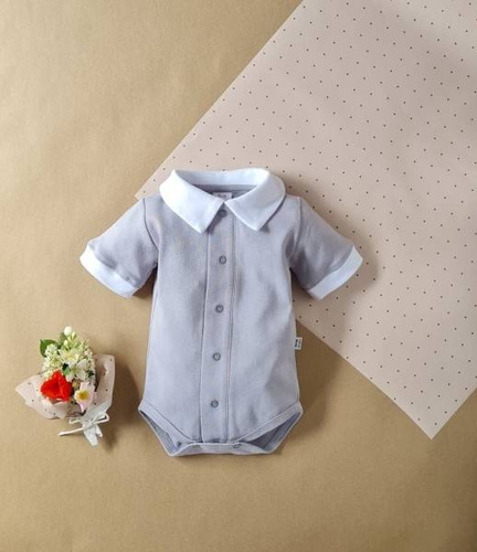 Body z krótkim rękawem 045KR Little Gentleman Marija - szary