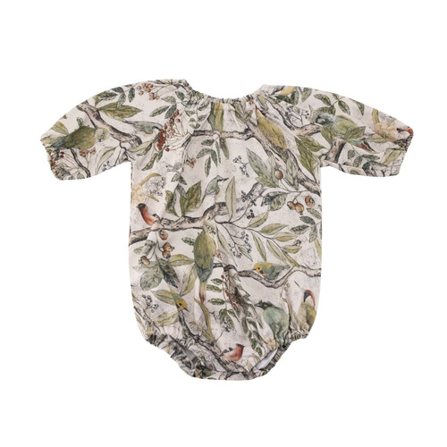 Body bambusowe niemowlęce długi rękaw Ornithology Makaszka | Bambus 100%