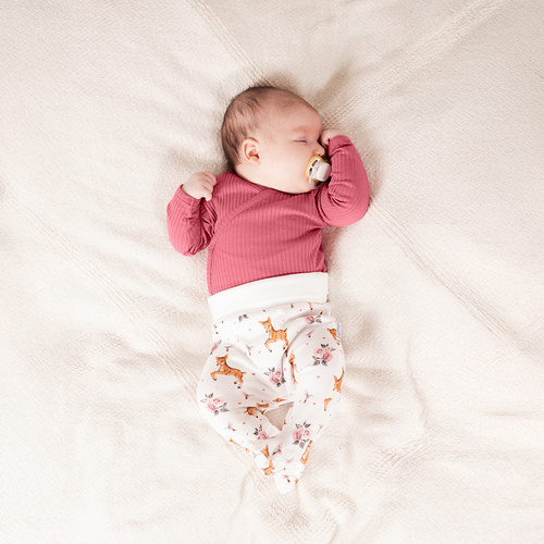 Nicol Lala 216009 – półśpiochy niemowlęce bawełniane, wzór w sarenki