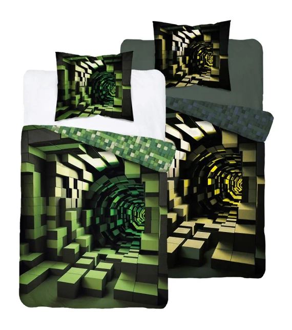 Pościel bawełniana świecąca w ciemności 4634 A Fluo 35 Minecraft Detexpol